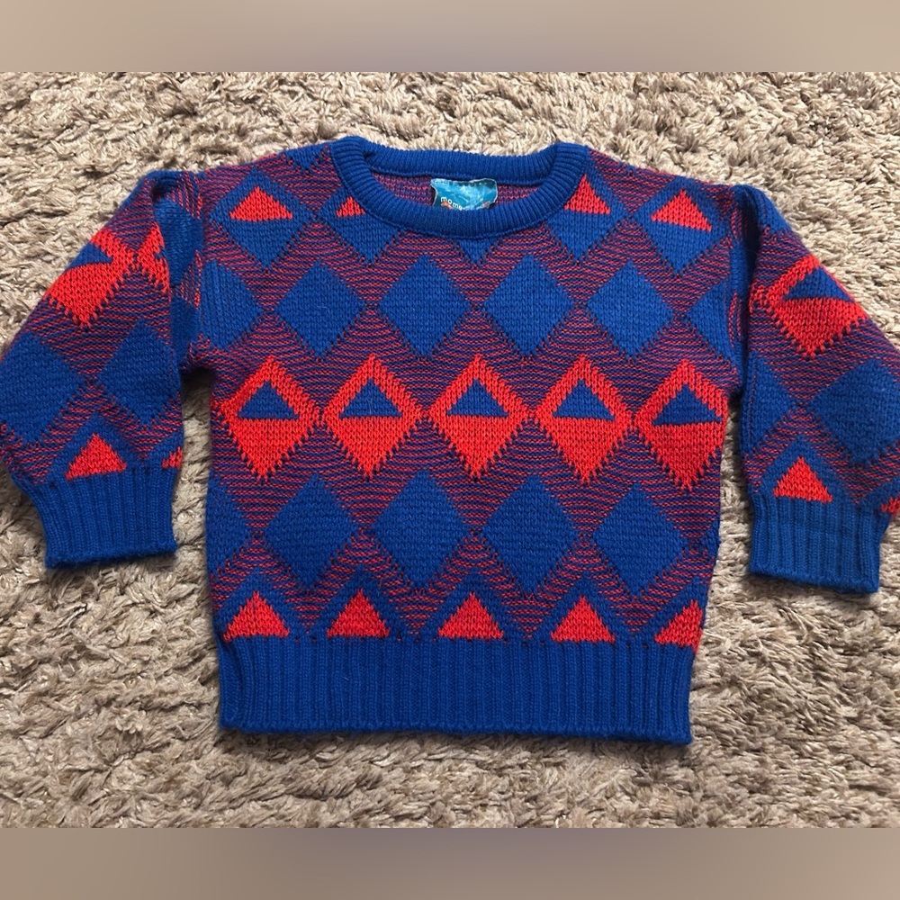Vintage Momentum Geometric Sweater Size 2T